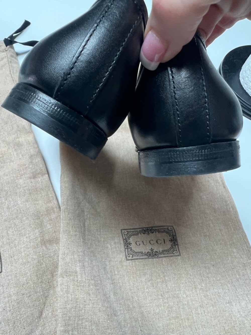 Gucci Black Leather Horsebit Loafers with Gold Hardware - Picture 7 of 14